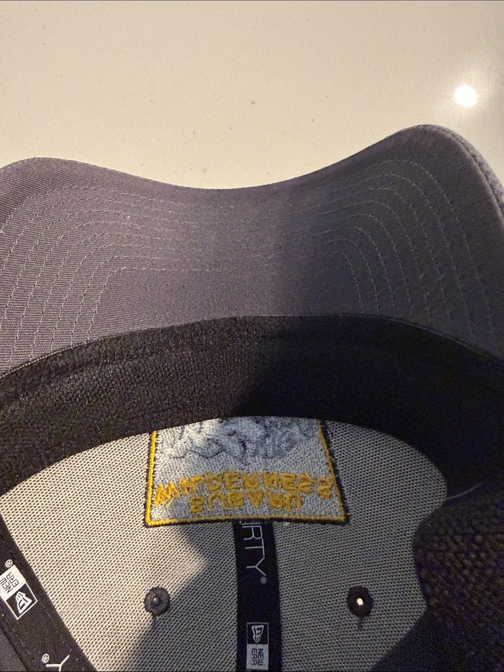 New Era Gray Subaru Wilderness Patch Hat with Yellow Trim - Picture 5 of 5